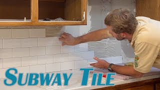 3quot x 6quot Subway Tile Backsplash  Full Tutorial Labor Time Tools amp Materials [upl. by Idur145]