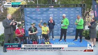 2024 LA Marathon wheelchair winners honored [upl. by Mildrid301]