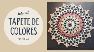 TAPETE a crochet Tutorial fácil paso a paso para principiantes MANDALA CENTRO DE MESA a ganchillo [upl. by Erusaert]