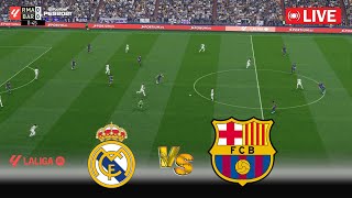 🔴LIVE  Real Madrid vs Barcelona  El Clasico La Liga 2425  Full Match  PES 21 Game Simulation [upl. by Anib]