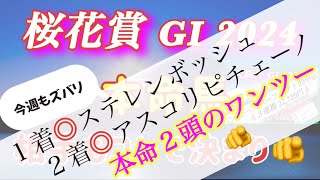 【桜花賞2024】 今週も ◎本命2頭 のワンツー決着‼️ズバリ🫵 [upl. by Assiluj]