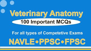 Veterinary Anatomy Important MCQs with Answers  NAVLE  PPSC  FPSC  Vet Competitive Exams [upl. by Cone749]