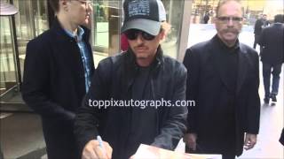 David Spade  SIGNING AUTOGRAPHS while promoting in NYC [upl. by Cassil327]