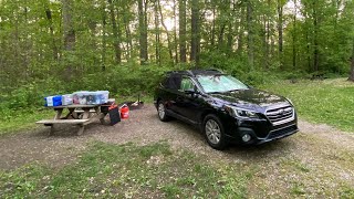 2018 Subaru Outback camping setup [upl. by Netsud]