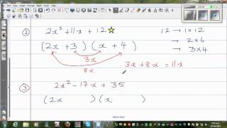 Factorising quadratics with a coefficient of x2 [upl. by Oster343]