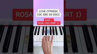 Snap  Rosa Linn Part 1 Piano Tutorial snaprosalinn easypianotutorial pianobeginner [upl. by Leor]