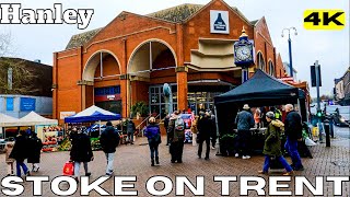 England STOKE ON TRENT Hanley Town Centre Walk Tour 4k United Kingdom UK [upl. by Martainn723]