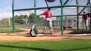 Lyle Overbay Jarrod Saltalamacchia and David Ross get in swings [upl. by Virgilio]