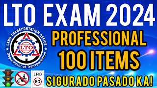 LTO EXAM REVIEWER PROFESSIONAL 2024 TAGALOG 100 ITEMS UPDATED AND LATEST [upl. by Haimirej]