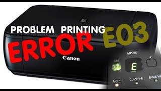 printer Canon Error E03 MP287 Paper Jammed Solutions all type canon [upl. by Goldarina]