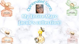 My Entire Marc Jacobs Collection Marc Jacobs Daisy Perfumes Fragrance Collection 2021 [upl. by Yacano86]