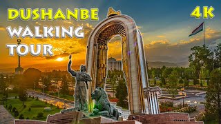 City Tour In Dushanbe In The Winter Afternoon  4K HDR Walking Tour  dushanbe walkingtour 4k [upl. by Felicdad]