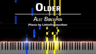 Alec Benjamin  Older Piano Cover Tutorial by LittleTranscriber [upl. by Essile638]