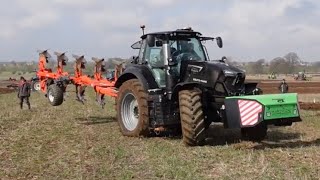 DeutzFahr 7250 TTV Warrior Ploughing [upl. by Seagrave]