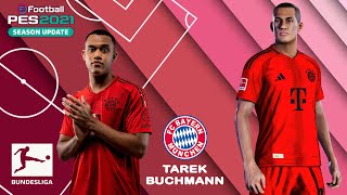 T BUCHMANN facestats FC Bayern München How to create in PES 2021 [upl. by Airal]