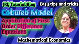 Cobweb ModelApplication of first Order Difference EquationsBABcom MBA BBAMA [upl. by Streeto]