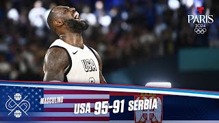 Highlights Basketball USA vs Serbia 9591  Semifinal  Juegos Olímpicos París 2024 [upl. by Dranik]