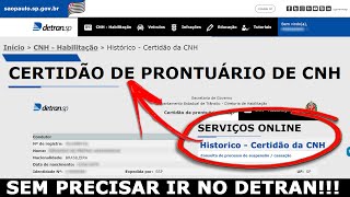 CERTIDÃƒO DE PRONTUÃRIO  PELA INTERNET SEM PRECISAR IR NO DETRAN  CERTIDÃƒO DE PONTOS [upl. by Magena]