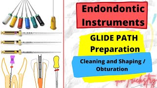 ENDODONTIC INSTRUMENTS Glide Path Preparation  Cleaning and Shaping  Obturation  Part 2 [upl. by Smallman]