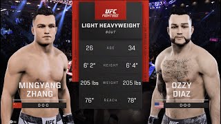 UFC Macau Zhang vs Diaz UFC 5 Simulation [upl. by Yraccaz]