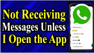 How To Fix Whatsapp Messages Not Receive Problem [upl. by Elgar]