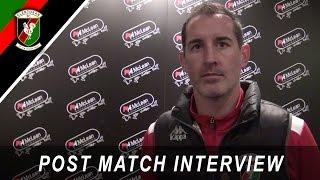 Interview  Gary Haveron Post Match vs Portadown [upl. by Anavoj]