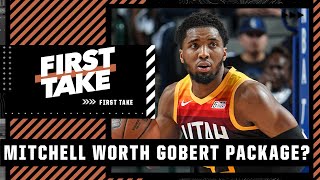 Is Donovan Mitchell worth the same return as Rudy Gobert  First Take [upl. by Strade224]