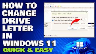 How to change Drive letter in Windows [upl. by Lancaster906]