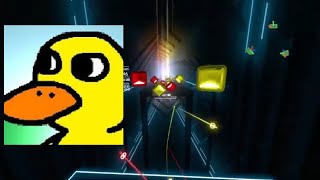 One of the hardest songs  Beat saber  the duck song Expert Plus Srank Oculus quest 2 [upl. by Lorn704]