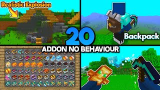 TOP 20 ADDON MCPE 119120 COCOK UNTUK SURVIVAL NO BEHAVIOUR [upl. by Oinafipe]