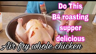 How to Roast whole chicken using air fryer  Tasty whole chicken air fryer [upl. by Chaves]