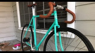 Rescuing a Schwinn World Sport from the Landfill Frame painting and restoration [upl. by Ulda]