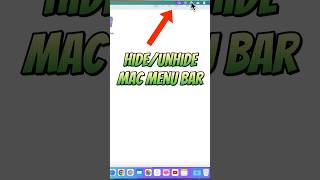 Hide Mac Menu Bar in Screen Recording [upl. by Nosreve]