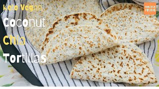 Keto Vegan Coconut Chia Tortillas🧡Nutfree amp Glutenfree⎪Subtitles in🇺🇸🇮🇹🇩🇪🇯🇵 [upl. by Roberts]