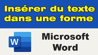 Comment insérer du texte dans une forme sous Word [upl. by Okier]