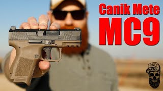 New Canik Mete MC9 Micro Double Stack 9mm First Shots [upl. by Ecirehc]