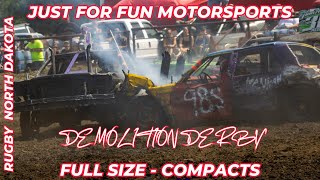 Just For Fun Motorsports  Rugby ND  Demolition Derby  070823 [upl. by Leahcimluap86]