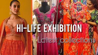 Hilife exhibition latest collections at Novotel in hyderabad Designer dresses Designer sarees [upl. by Nilhtac108]