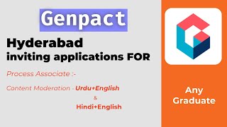 Genpact Hiring Content Moderation Roles [upl. by Marylinda495]