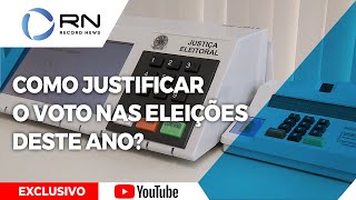 Record News Explica como justificar o voto nas eleições deste ano [upl. by Zellner]