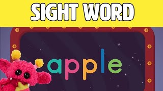 APPLE  Lets Learn the Sight Word APPLE with Hubble the Alien  Nimalz Kidz Songs and Fun [upl. by Chaille]