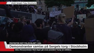 Polisen om Black lives mattermanifestationen quotUppmanar att lämna av hälsoskälquot  Nyheterna TV4 [upl. by Ophelia]