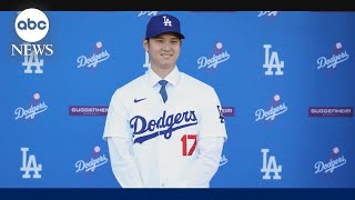 New Los Angeles Dodgers pitcher Shohei Ohtani shatters MLB salary record [upl. by Pedrotti982]