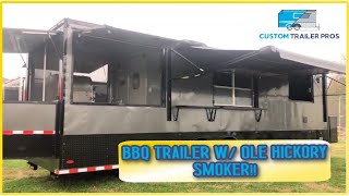 85x28 BBQ Food Trailer Loaded with Ole Hickory Smoker [upl. by Darrell533]