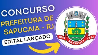 CONCURSO PREFEITURA DE SAPUCAIA  RJ 2024  Edital e Material de Estudos  Concurso Público [upl. by Najib]