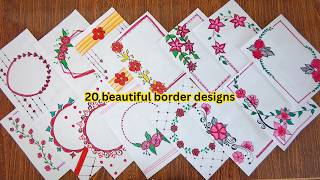 20 BEAUTIFUL BORDER DESIGNSPROJECT WORK DESIGNSA4 SHEETFILEFRONT PAGE DESIGN FOR SCHOOL PROJECTS [upl. by Atinele897]