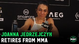 Joanna Jedrzejczyk retires from MMA quotI love you allquot  UFC 275 PostFight Press Conference [upl. by Runstadler]