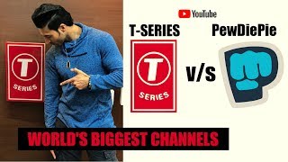 TSeries vs PewDiePie  Worlds Biggest Channels  by Guru Mann [upl. by Ecirbaf381]