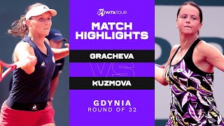 Varvara Gracheva vs Viktoria Kuzmova  2021 Gdynia Round of 32  WTA Match Highlights [upl. by Vershen]