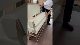 Rotating helm seat and folding salon table [upl. by Rehtul]